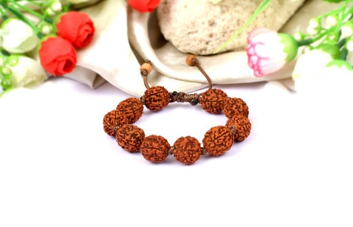 5.jpg 5 mukhi Guru bracelet in thread - 15mm - Image 1