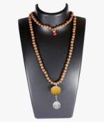 Lord Ganesh Kavach 8 Mukhi Rudraksha With Silver Yantra Attached In Rudraksha Mala