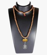 Mahamritunjaya Kavach 16 Mukhi Rudraksha With Silver Yantra Attached In Rudraksha Mala - Image 2