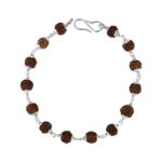 5 Mukhi Indonesian Rudraksha Bracelet In Silver