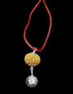 Goddess Durga Kavach 9 Mukhi Rudraksha With Silver Yantra