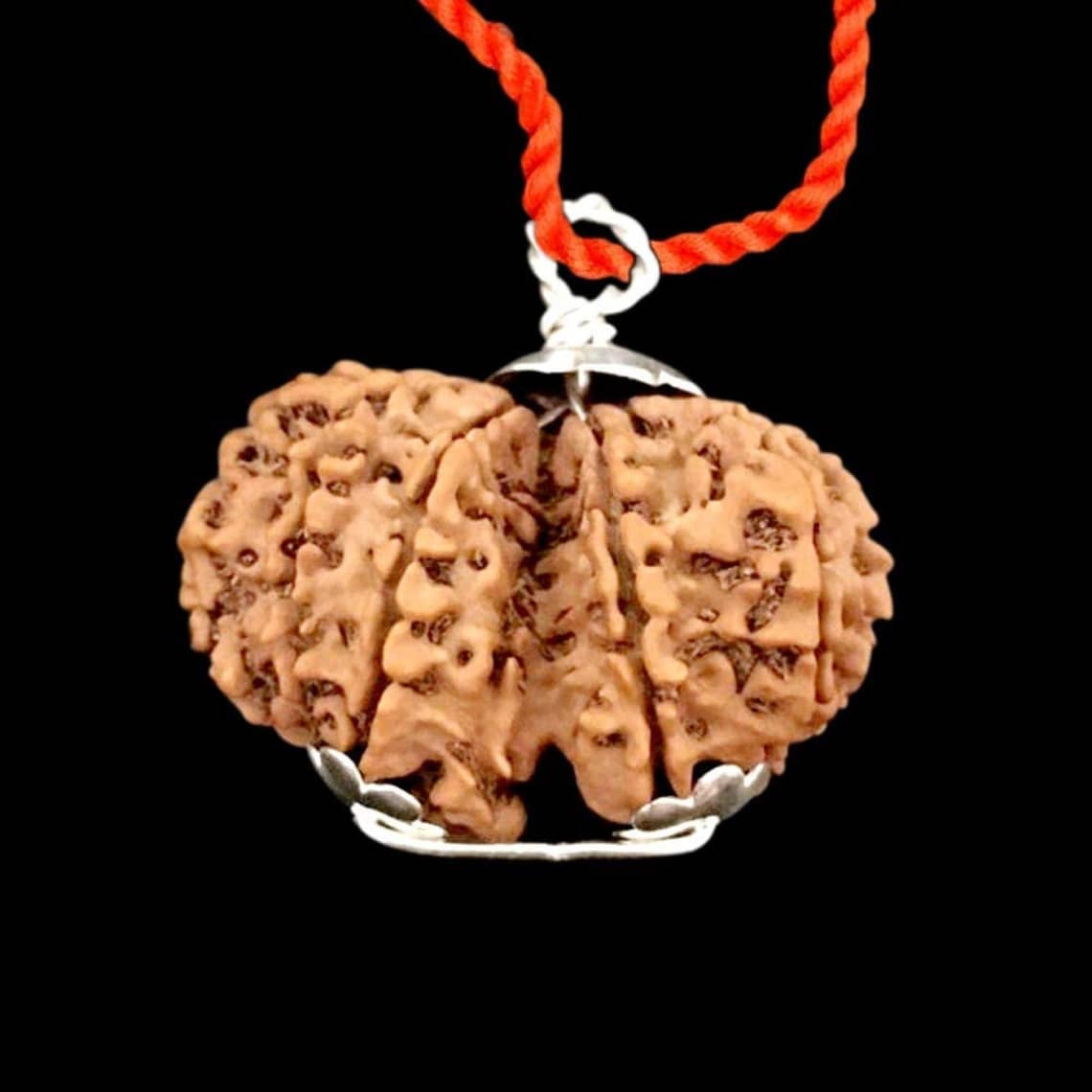 gaurishankar-pendant.jpg Gaurishankar Rudraksha From Nepal In Silver Pendant - Image 1
